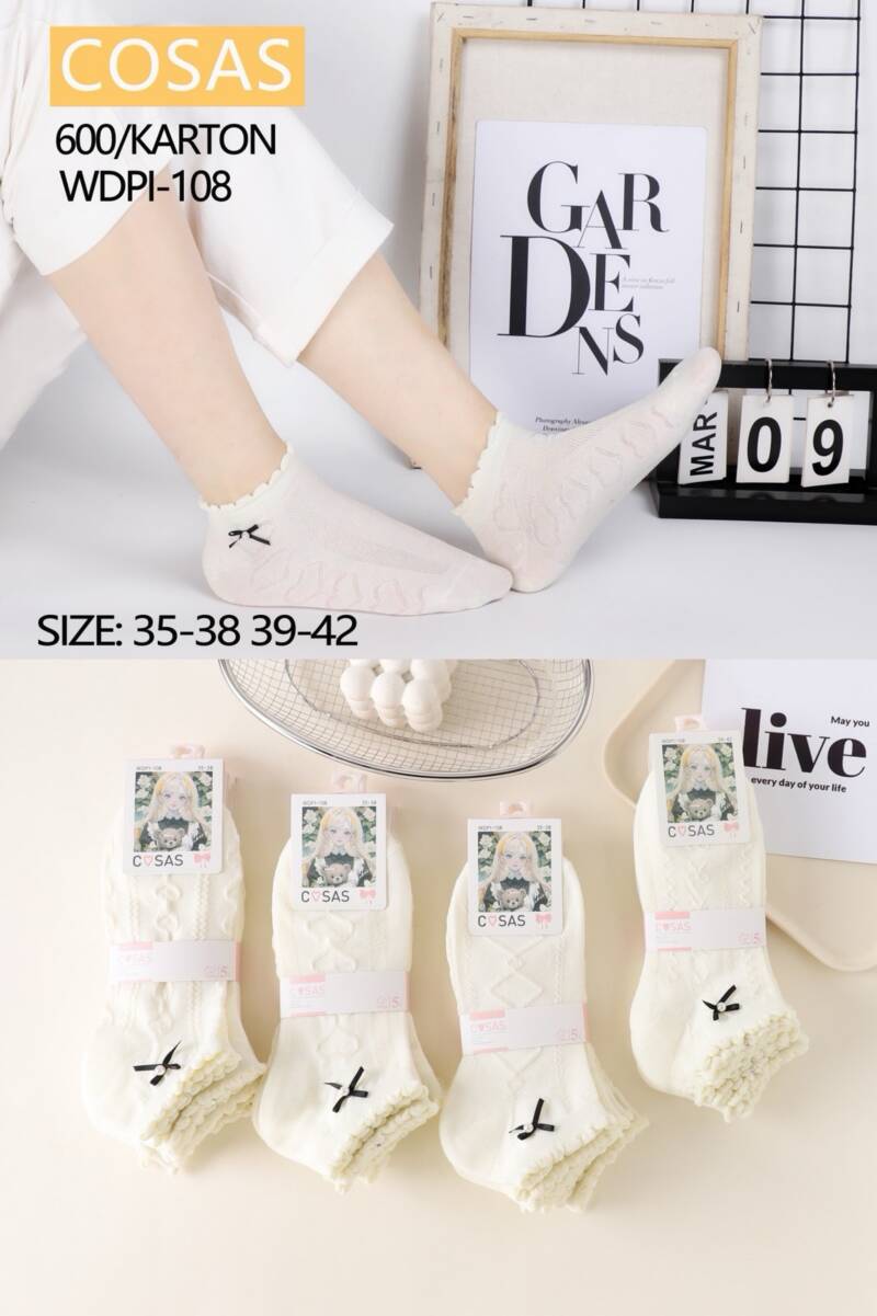 Skarpety damskie Roz 35-42, Mix kolor Paczka 40 szt